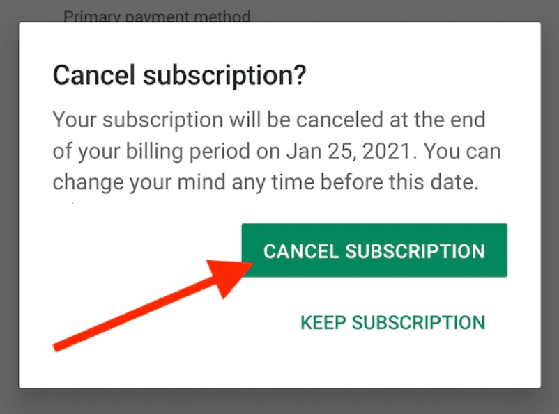 Cancel Subscription Keep Subscription