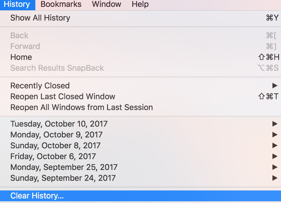 How do cookies affect the VPN? - on macOS - Navigate to History>Clear History