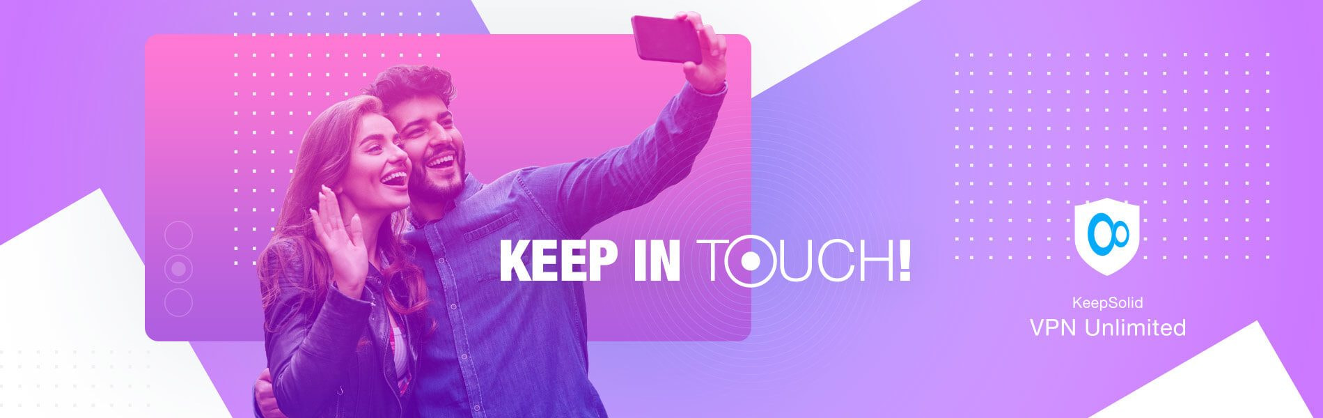 A man and a woman talking to somebody via Skype on iPhone